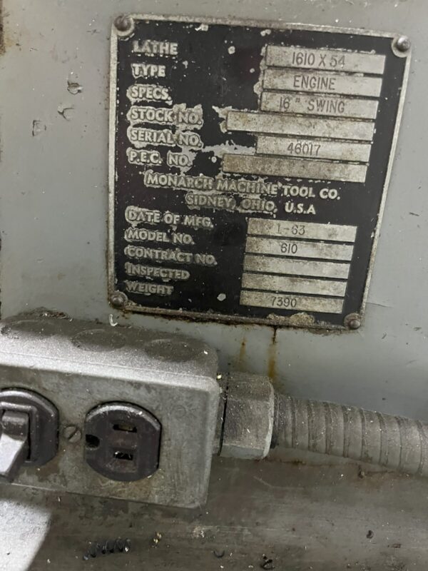 Monarch 610 Engine Lathe - Image 3