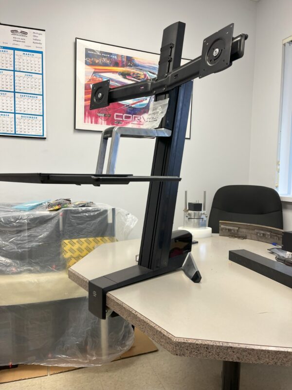 Ergotron Sit-Stand Dual Monitor Workstation Ergonomic Clamping Desk